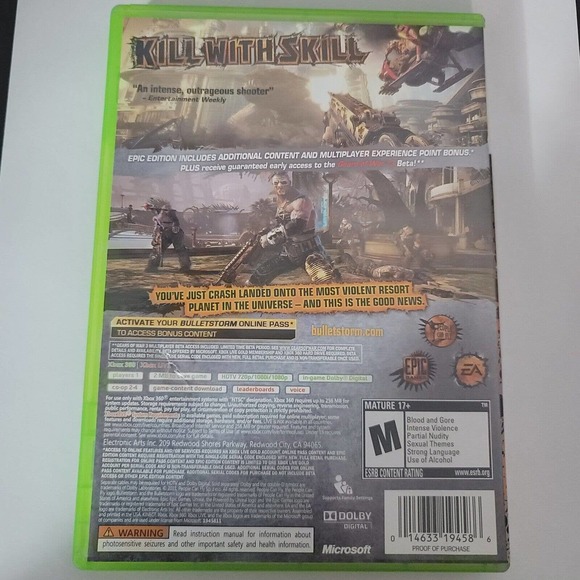 Bulletstorm Epic Edition for Xbox 360 Complete Fast Shipping! - Picture 2 of 4